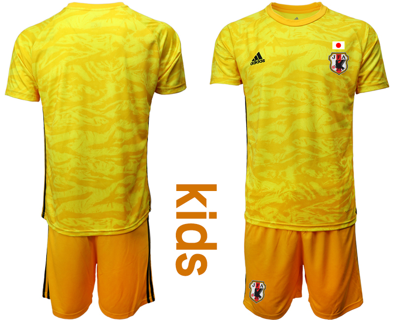 Youth 2020-2021 Season National team Japan goalkeeper yellow Soccer Jersey